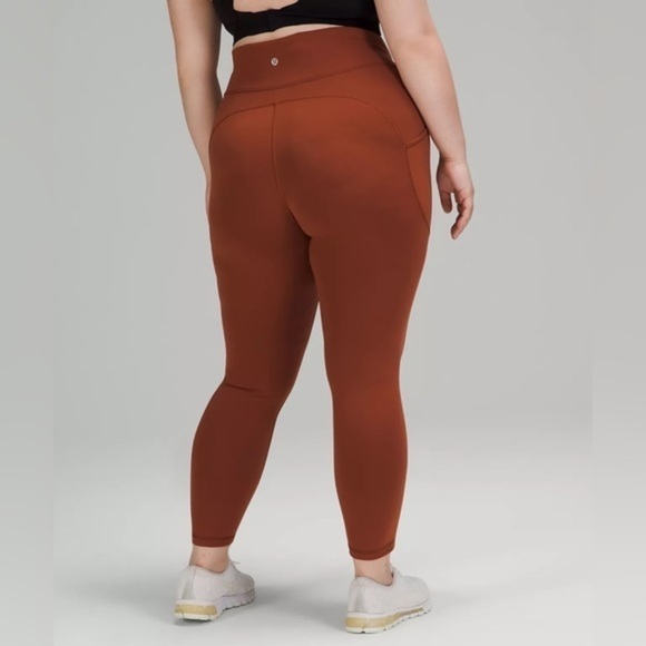 NWT Lululemon Invigorate High-Rise 25" Dark Terracotta - Size 20 - Picture 1 of 8